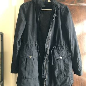 H&M Divided (Sz: Sm/6) Black Cargo Jacket